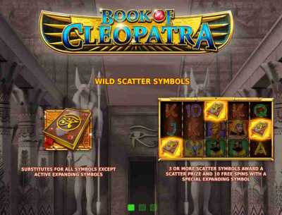 El juego Book of Cleopatra disponibles en casinos online