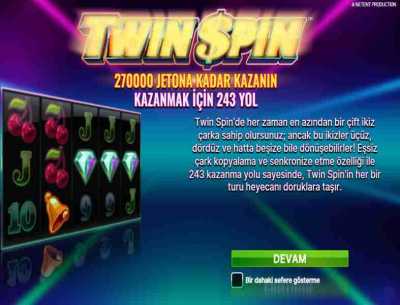 Twin Spin oyunu - Online casinoda slotu
