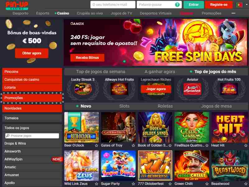 Site oficial do Pin-up casino online