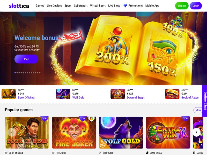Online casino Slottica - games and slots on the official website of Slottica