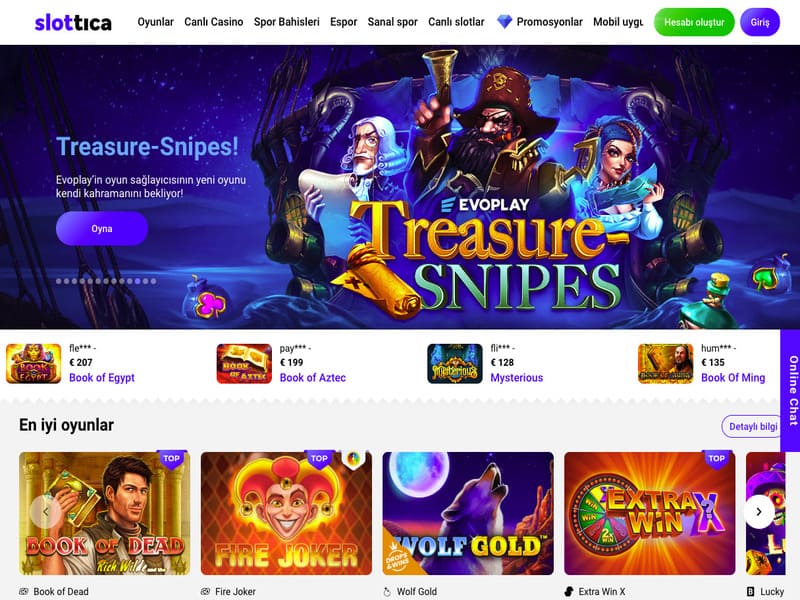 Slottica online casino - Slottica resmî web sitesinde oyunlar ve slotlar