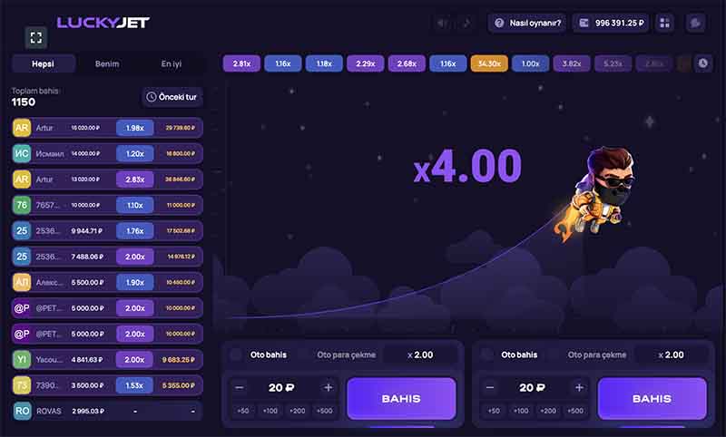 Lucky Jet - online casinolarda para için çökme oyunu