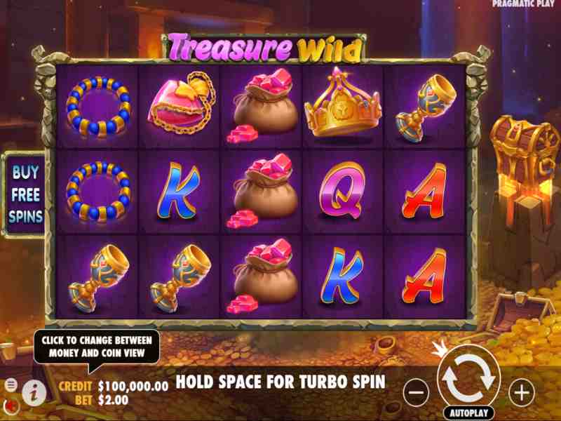 La trama de la tragamonedas Treasure Wild