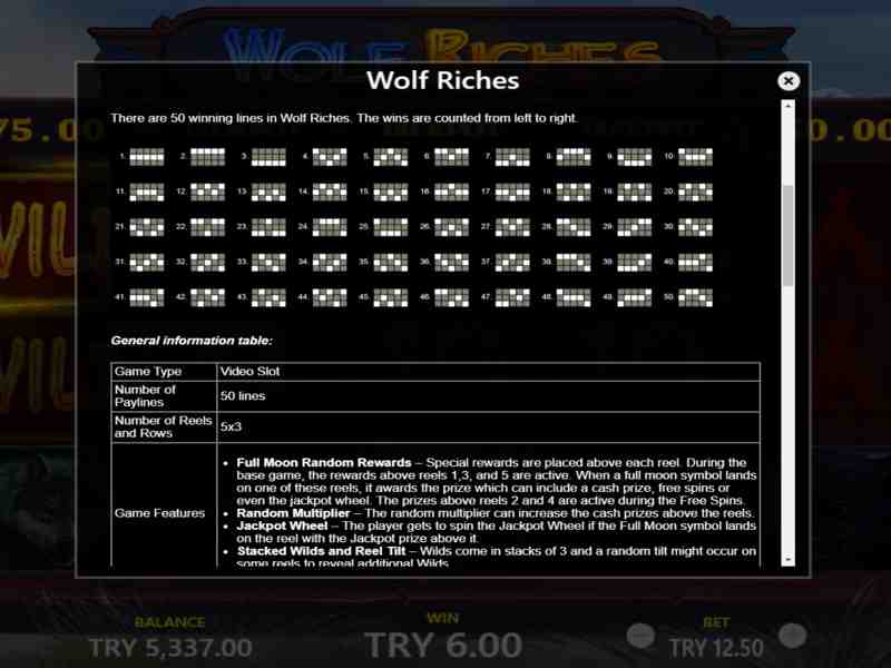 Başarılı Wolf Riches oyun stratejisi